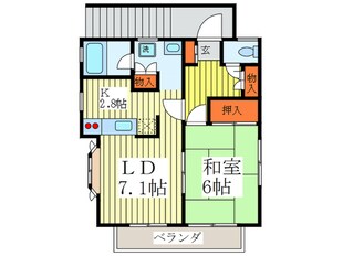 千羽ハイツの物件間取画像